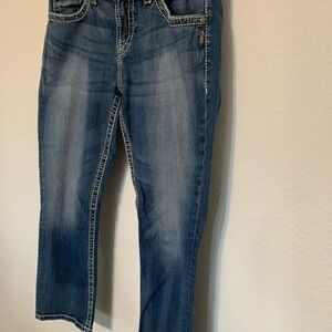 Silver Jeans Women's Cropped Blue Denim